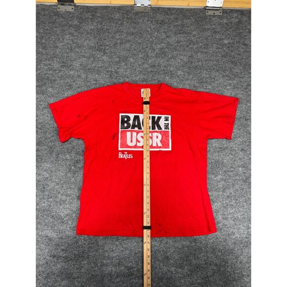 Vintage 2009 The Beatles Back in the USSR Red Band T-Shirt XL Fruit of the Loom - Picture 7 of 16